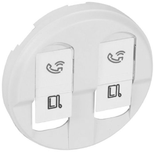 Лицевая панель Legrand Celiane для 2-м. розетки RJ45+RJ45 белый фото Лицевая панель Legrand Celiane для 2-м. розетки RJ45+RJ45 белый картинка